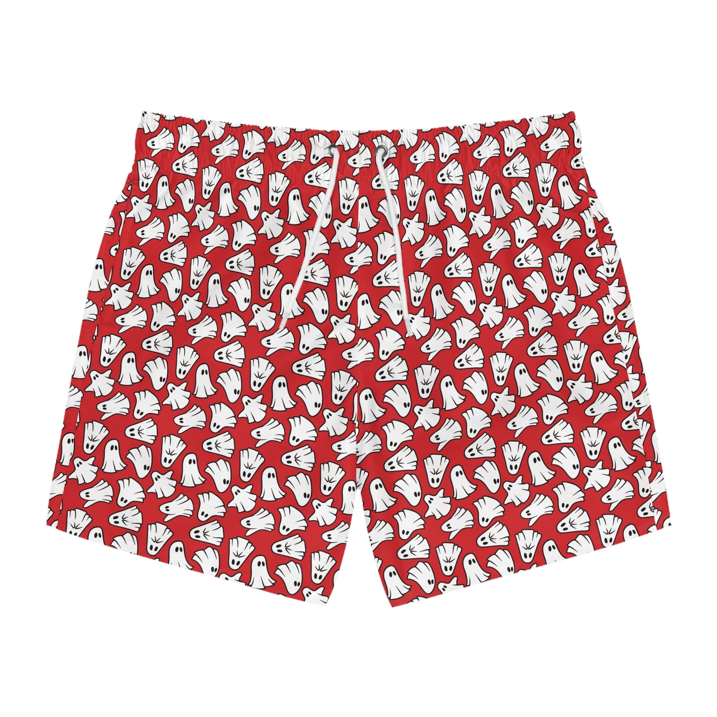 Boo - Ghosts - Halloween - Scarlet de0000 - Swim Trunks