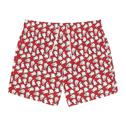 Boo - Ghosts - Halloween - Scarlet de0000 - Swim Trunks