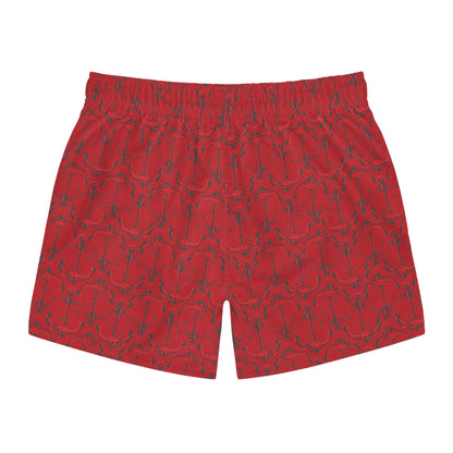 Anchors Away - Red - Dark Red ca1028 - Swim Trunks