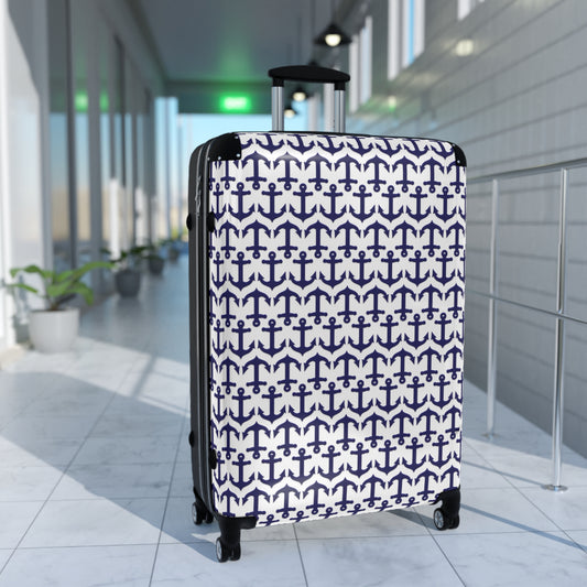 Anchors Away - Blue - White - Suitcases