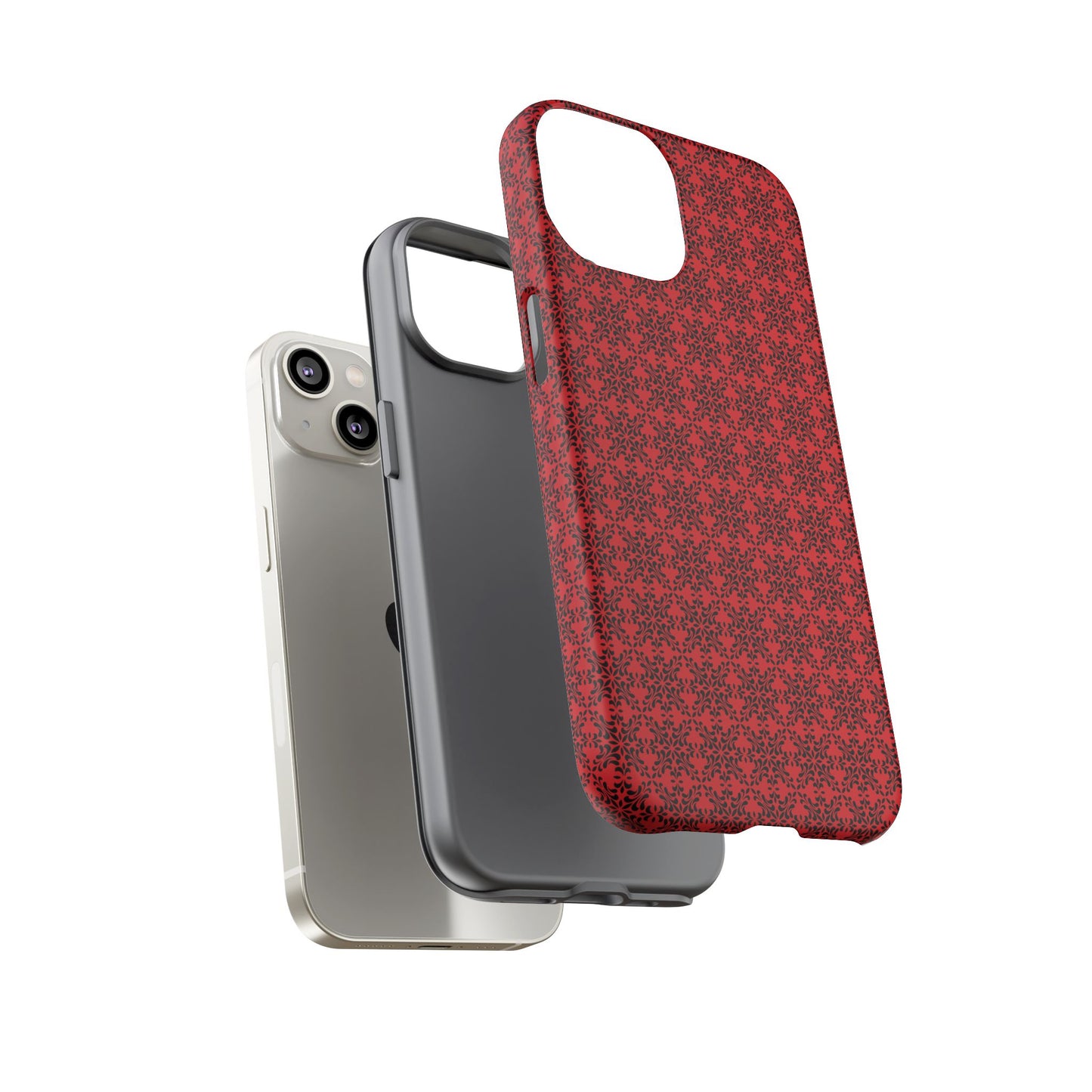 Vibrant Kaleidoscope - Black - Scarlet - Tough Cases