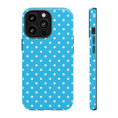 White dots on blue - Tough Cases