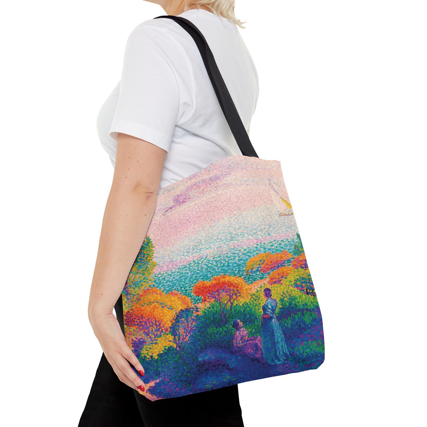 Henri Edmond Cross - Two Women by the Shore, Mediterranean - 1896 - Tote Bag