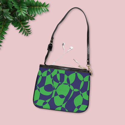 Sapphire Swirl - Lime Green - Small Shoulder Bag