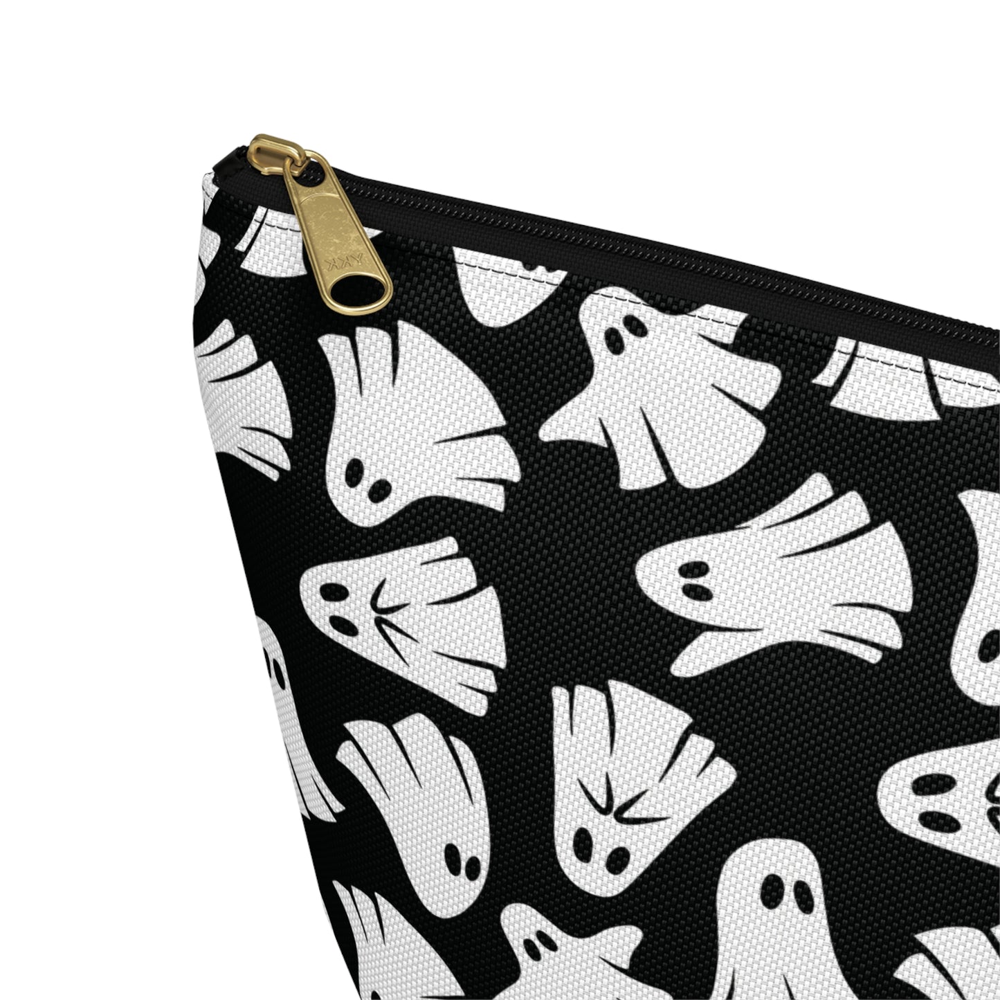 Boo - Ghosts - Halloween - Black 000000 - Accessory Pouch w T-bottom