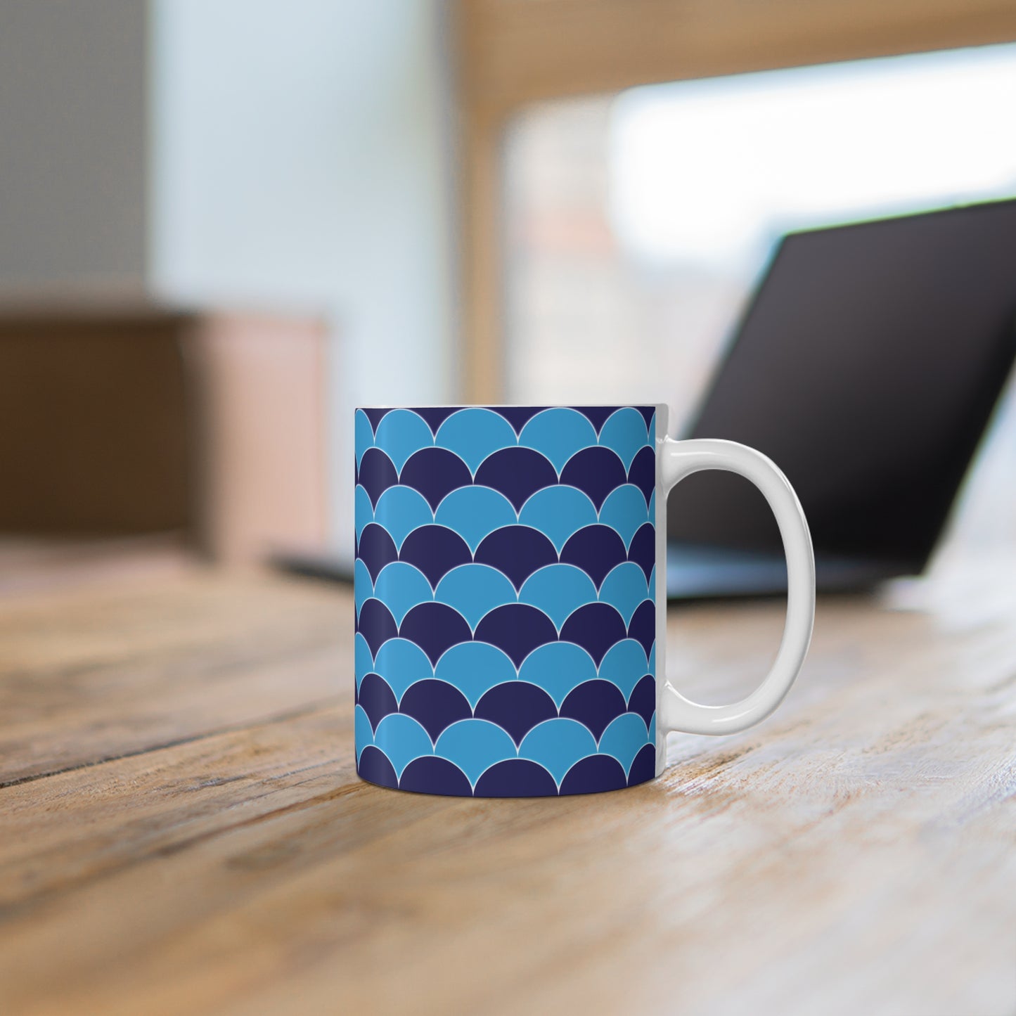 Blue Fans - Azure 0080FF - Mug 11oz