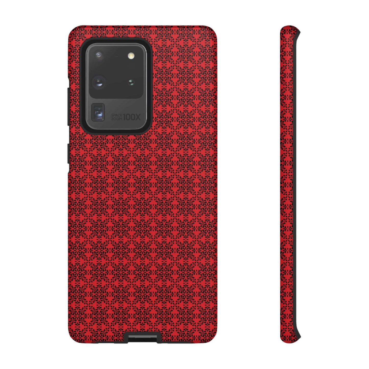 Vibrant Kaleidoscope - Black - Scarlet - Tough Cases