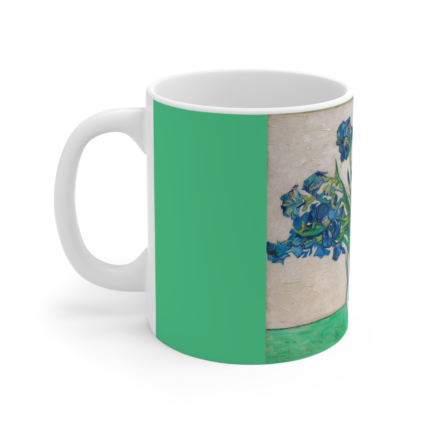 Irises - 1890 - van Gogh - Emerald 4fce8f - Mug 11oz