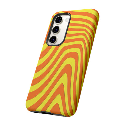 Retro wavy - Yellow and Orange - Tough Cases