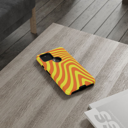 Retro wavy - Yellow and Orange - Tough Cases