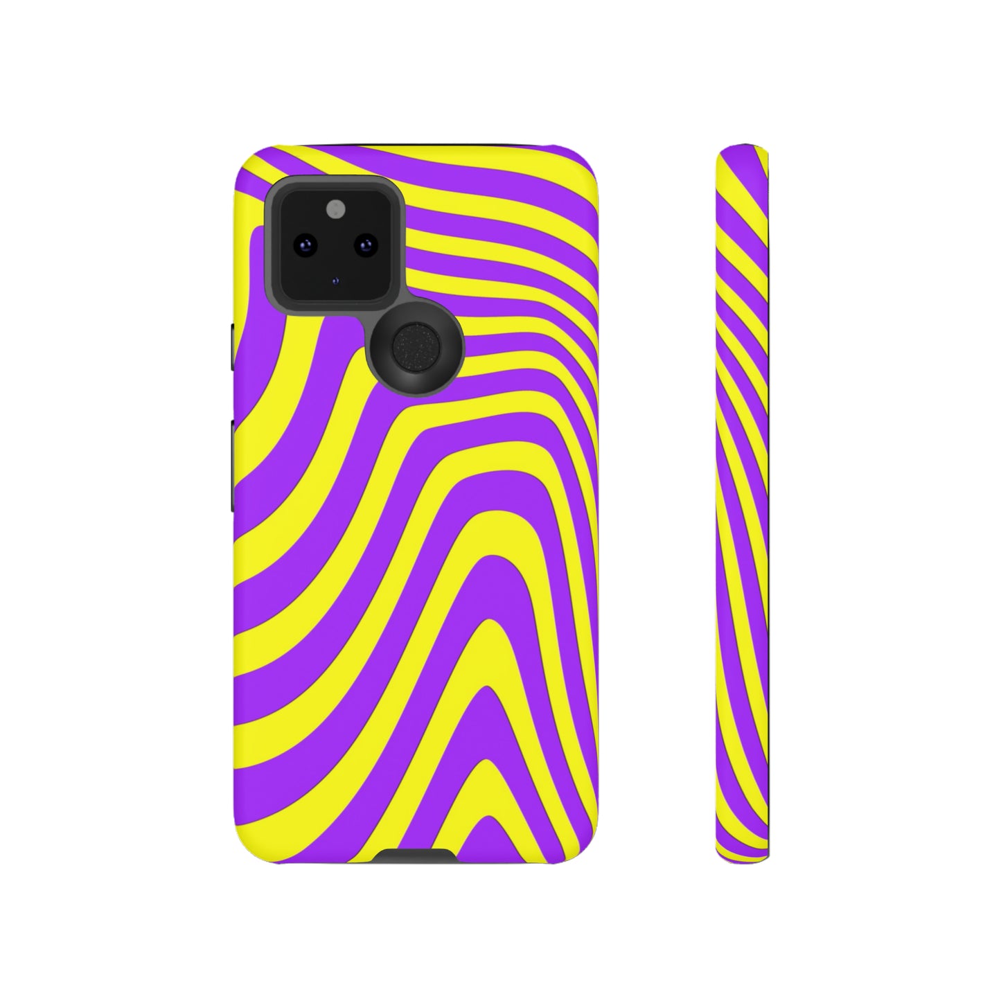 Retro wavy - yellow and purple - Tough Cases