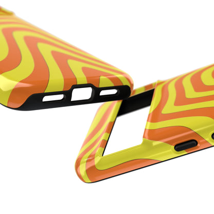 Retro wavy - Yellow and Orange - Tough Cases