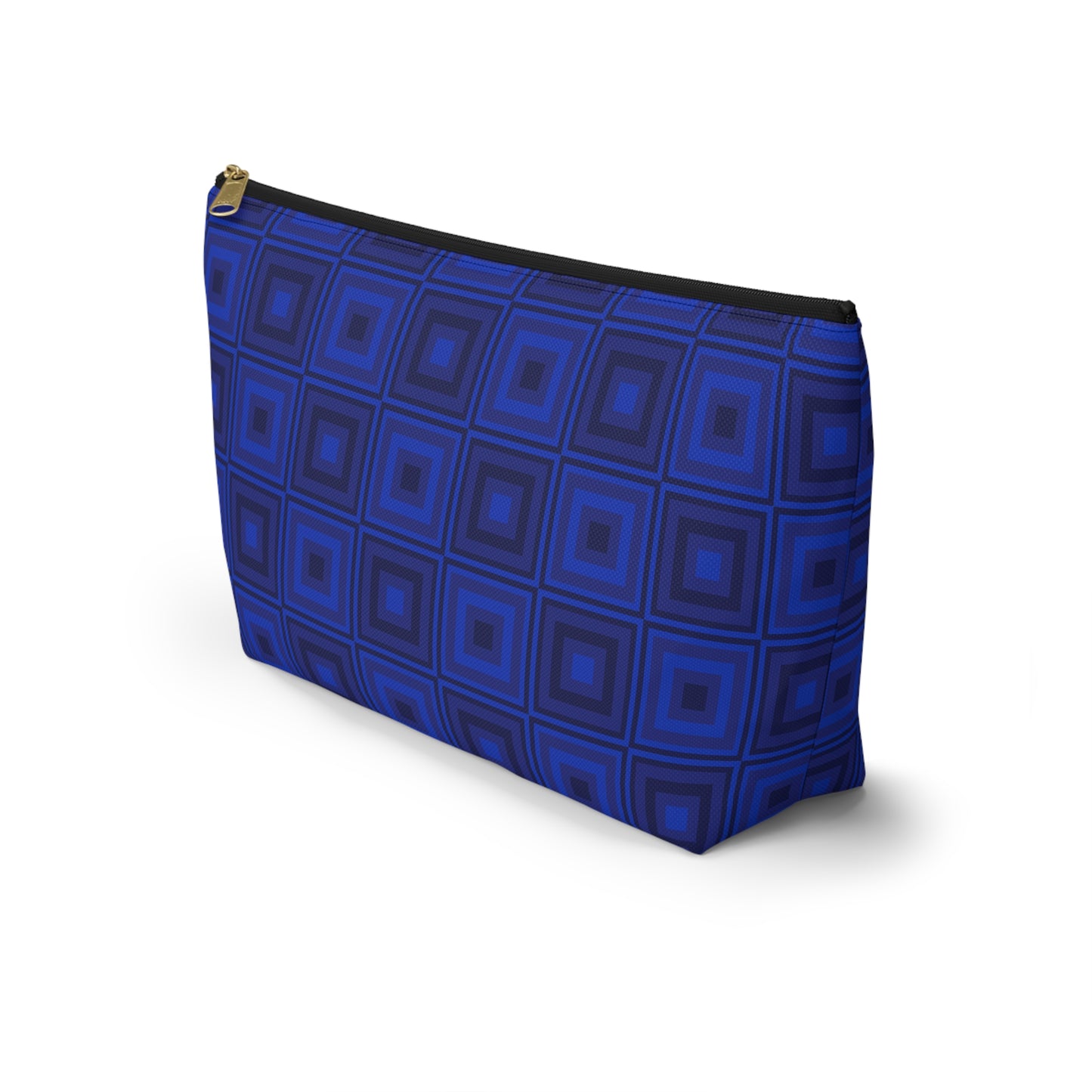 Blue Squares - Accessory Pouch w T-bottom