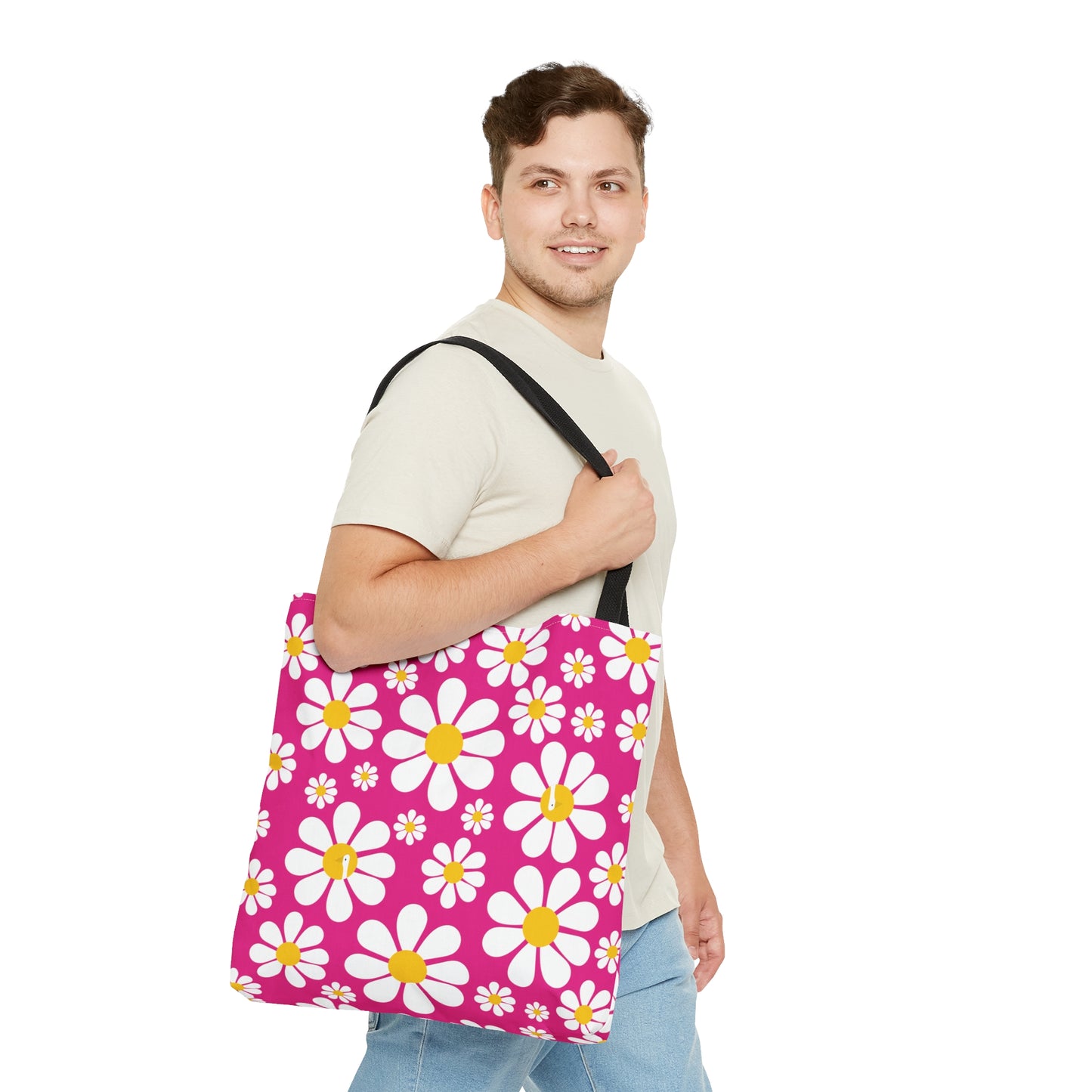 Ducks in Daisies - Mean Girls Lipstick ff00a8 - Tote Bag