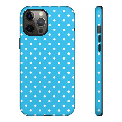 White dots on blue - Tough Cases