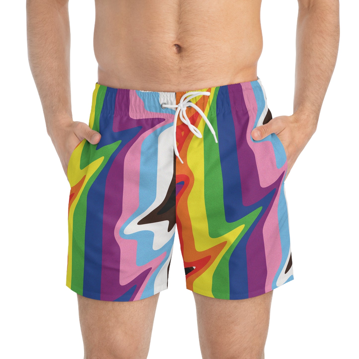 Pride2 - White ffffff - Swim Trunks