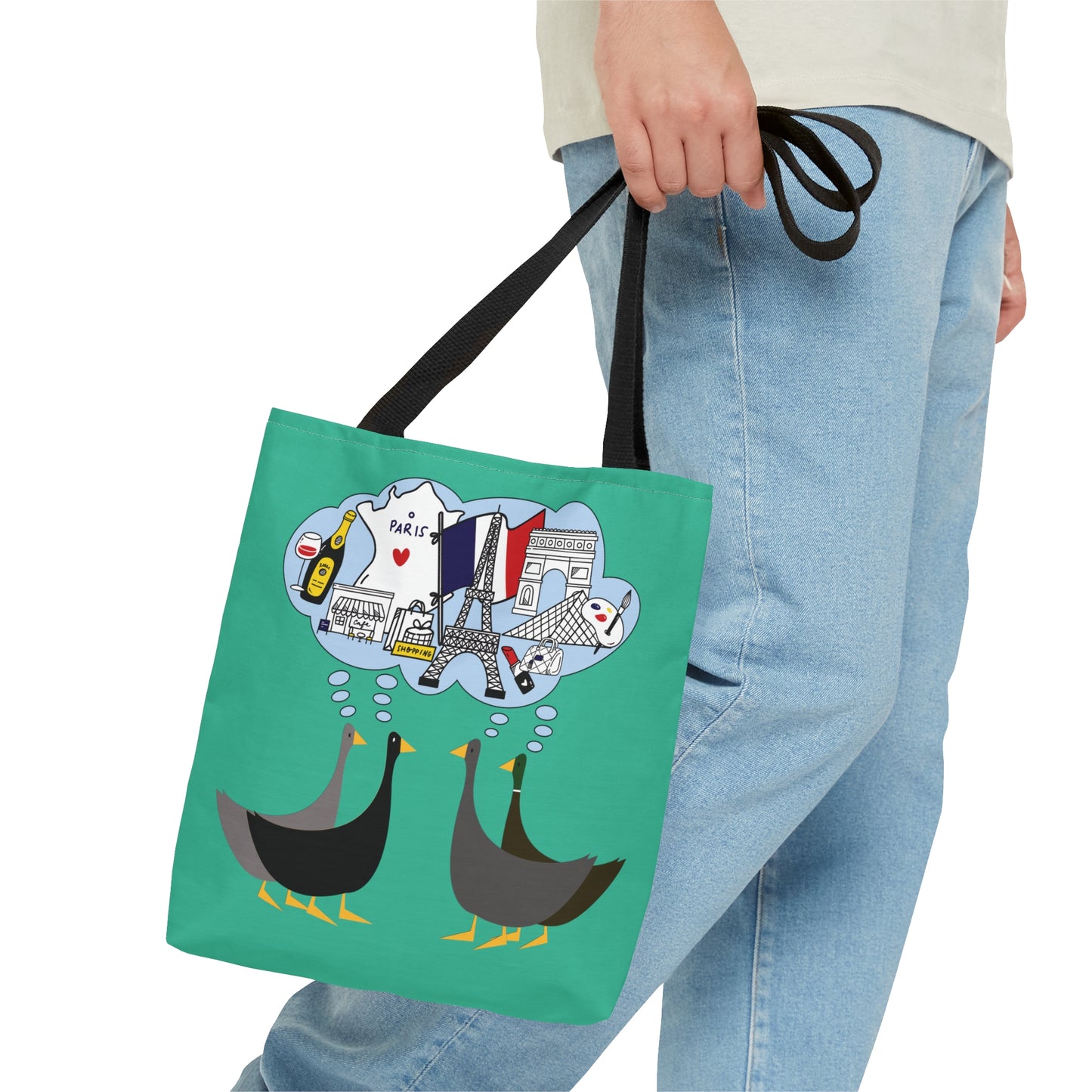 Ducks dreaming of Paris - Turquoise 12d3ad - Tote Bag