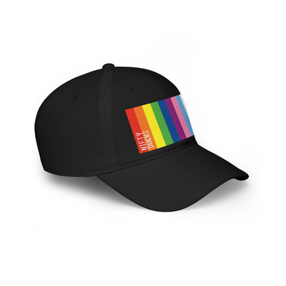 Nifty Ducks Co. Logo2 - Pride colors - Low Profile Baseball Cap