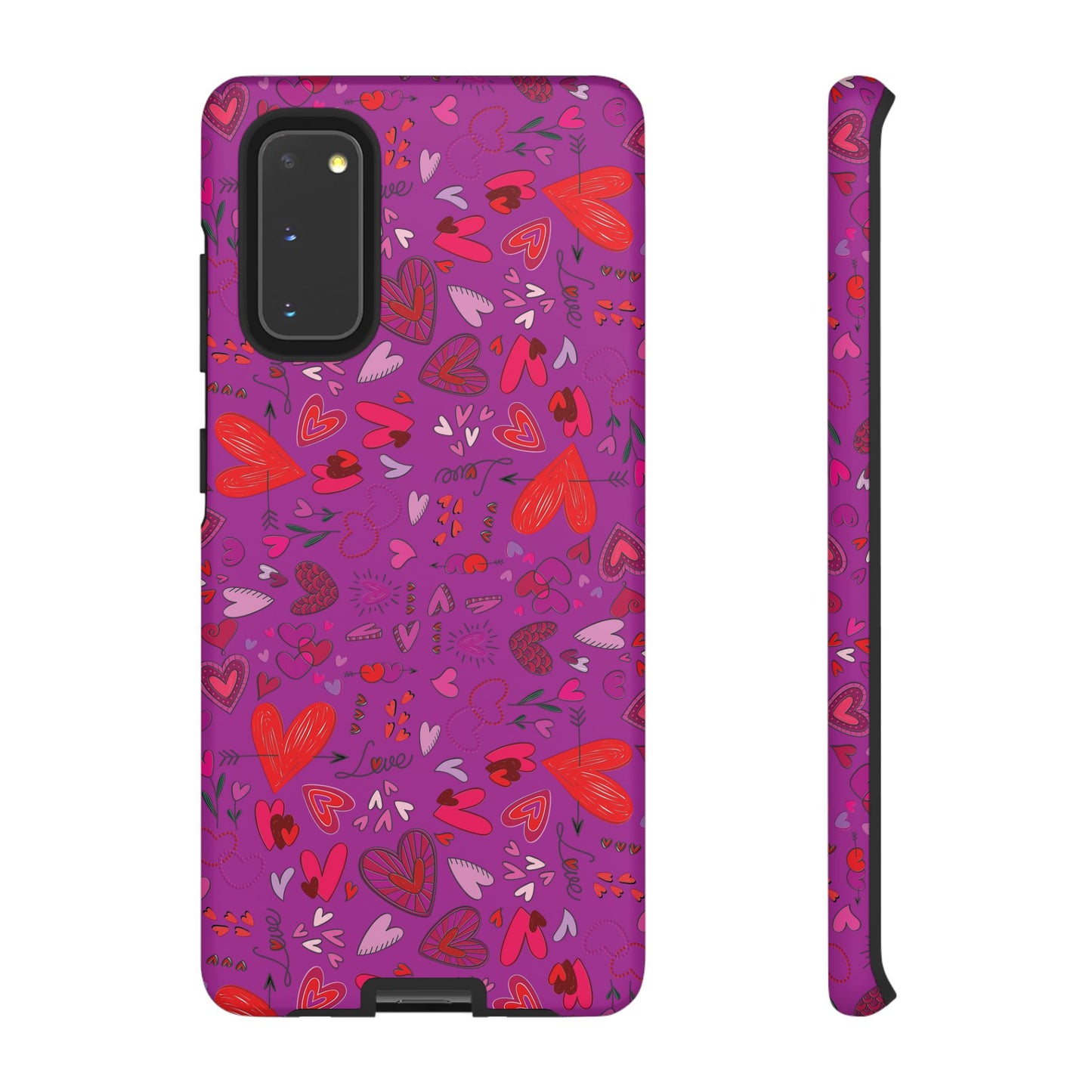 Heart Doodles - Deep Magenta B805AE - Tough Cases