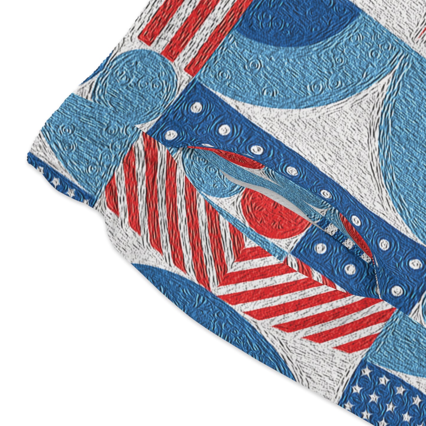 Red White and Blue Bold Pattern - Oil Paint Texture - BIG - Swim Trunks