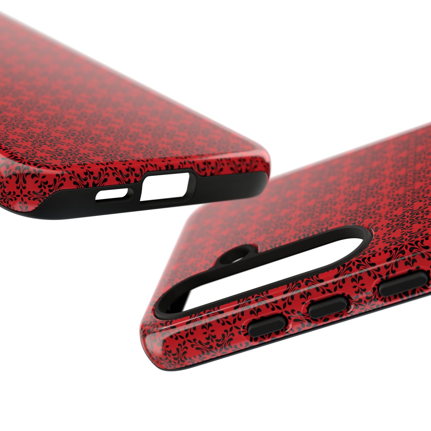 Vibrant Kaleidoscope - Black - Scarlet - Tough Cases