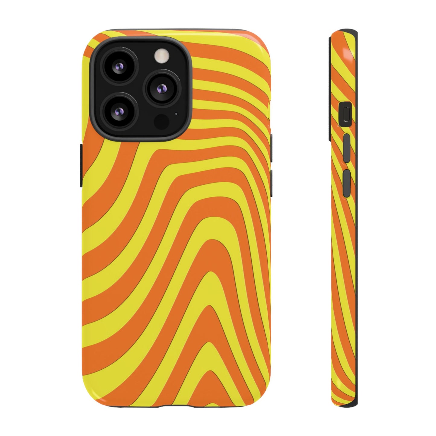 Retro wavy - Yellow and Orange - Tough Cases