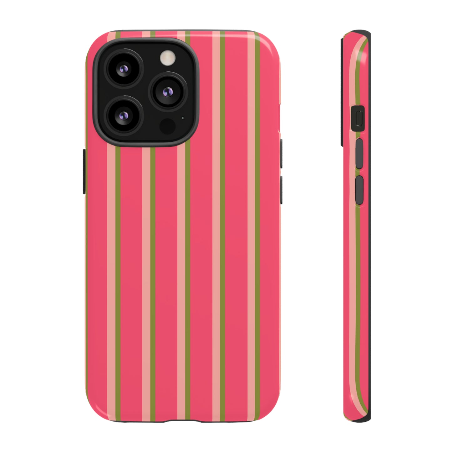 Pink and green stripes - Tough Cases