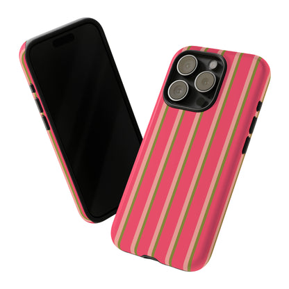 Pink and green stripes - Tough Cases