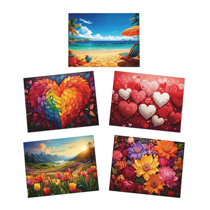 Greeting Cards - AI Generated Unique Designs - 5-Pack