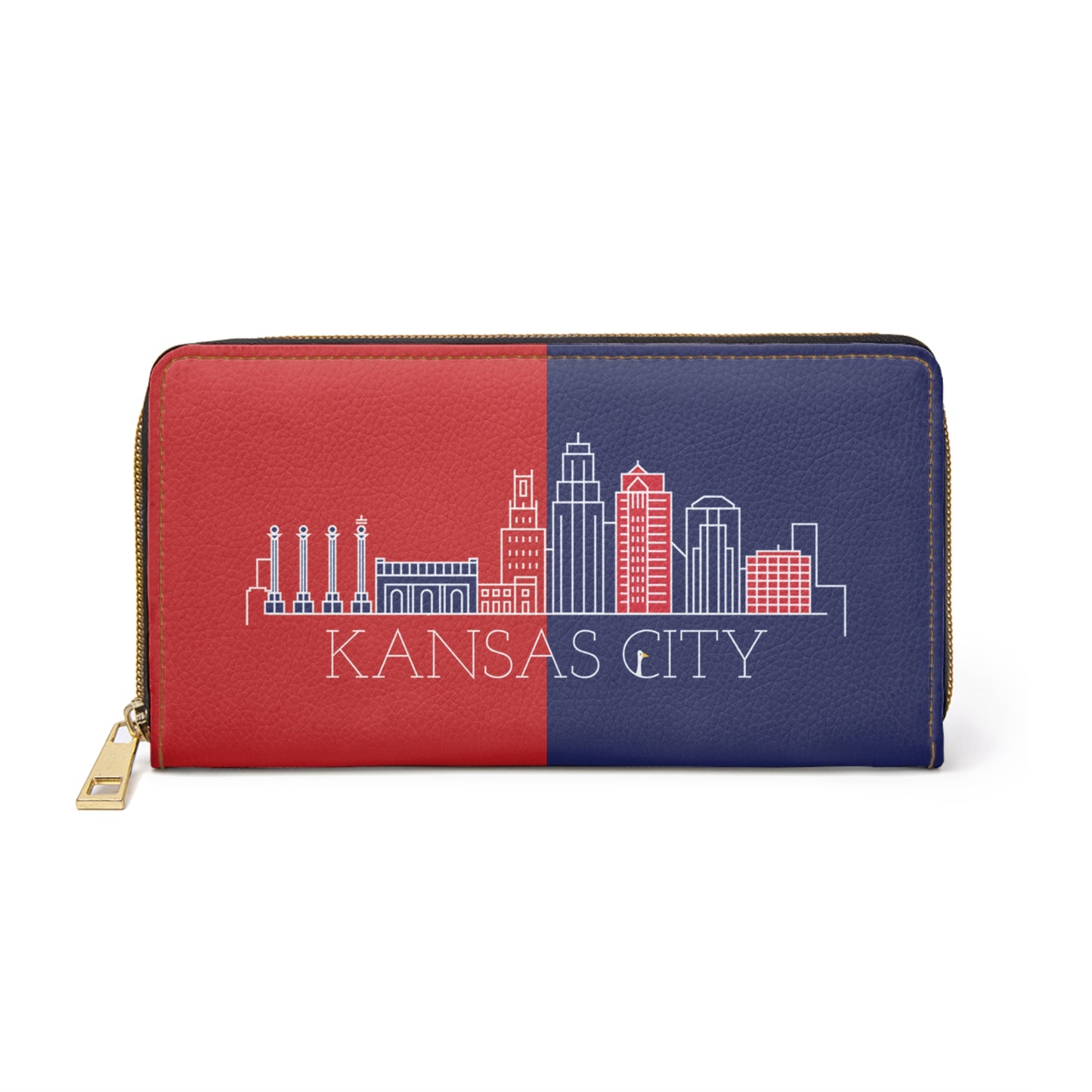 Kansas City - Red White and Blue City series - Zipper Wallet