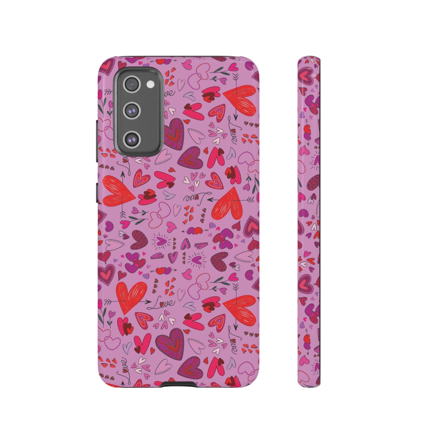 Heart Doodles - Fuschia Pink ff8eff - Tough Cases