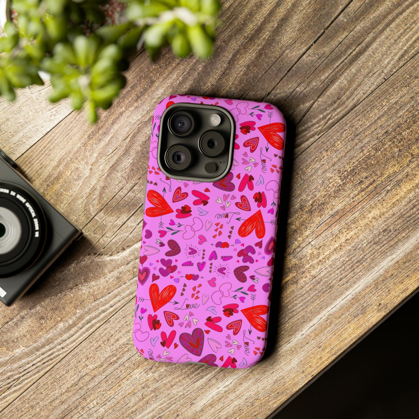 Heart Doodles - Fuschia Pink ff8eff - Tough Cases