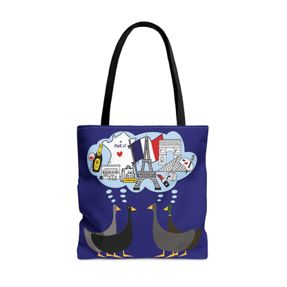 Ducks dreaming of Paris - Ultramarine 160987 - Tote Bag