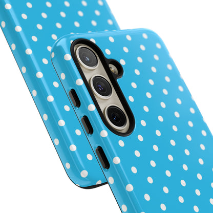 White dots on blue - Tough Cases