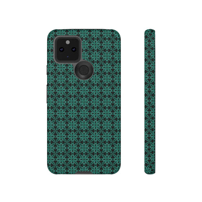 Vibrant Kaleidoscope - Turquoise - Black - Tough Cases