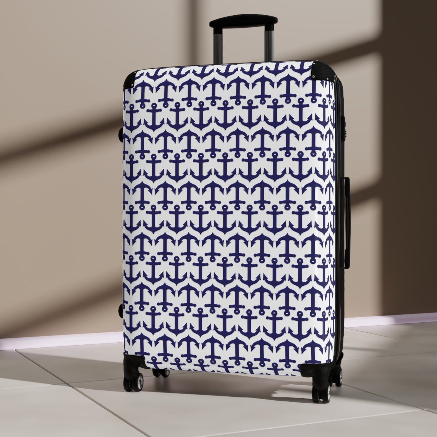 Anchors Away - Blue - White - Suitcases