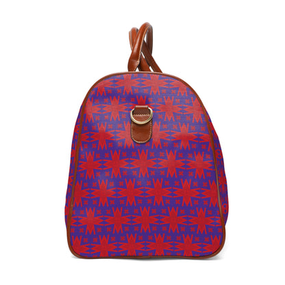 Letter Art - M - Red - Metallic Violet 5412ab - Waterproof Travel Bag