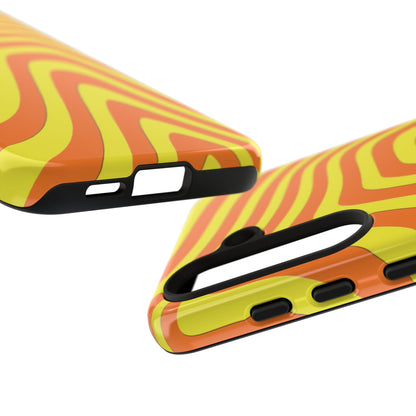 Retro wavy - Yellow and Orange - Tough Cases