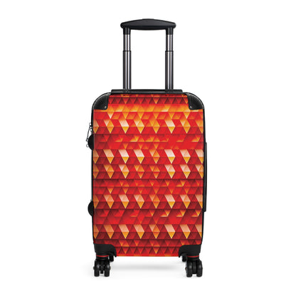 Geometric Flame - Red Triangles - Suitcase