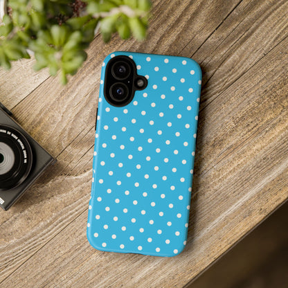 White dots on blue - Tough Cases