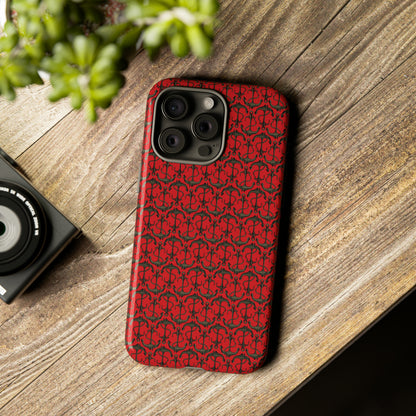 Anchors Away - Black Gray - Scarlet de0000 - Tough Cases