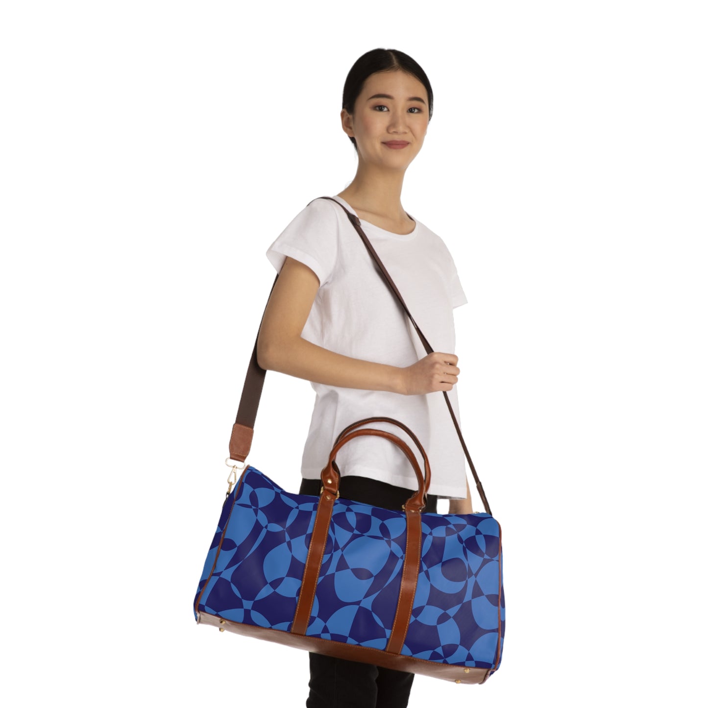 Sapphire Swirl - Azure - Waterproof Travel Bag