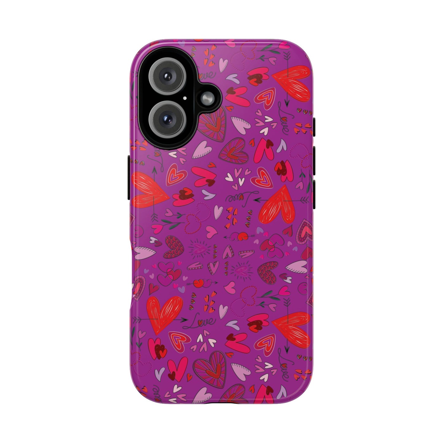 Heart Doodles - Deep Magenta B805AE - Tough Cases