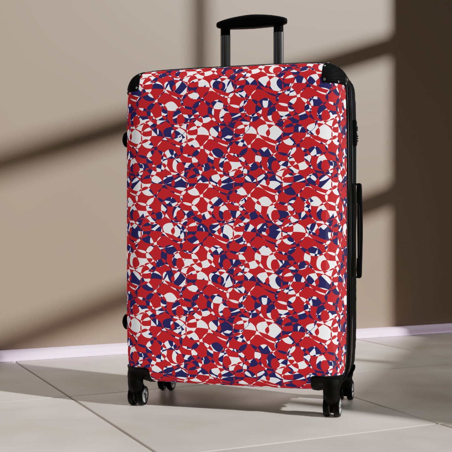 Scarlet Symphony gets together with Sapphire Swirl - White - Suitcases