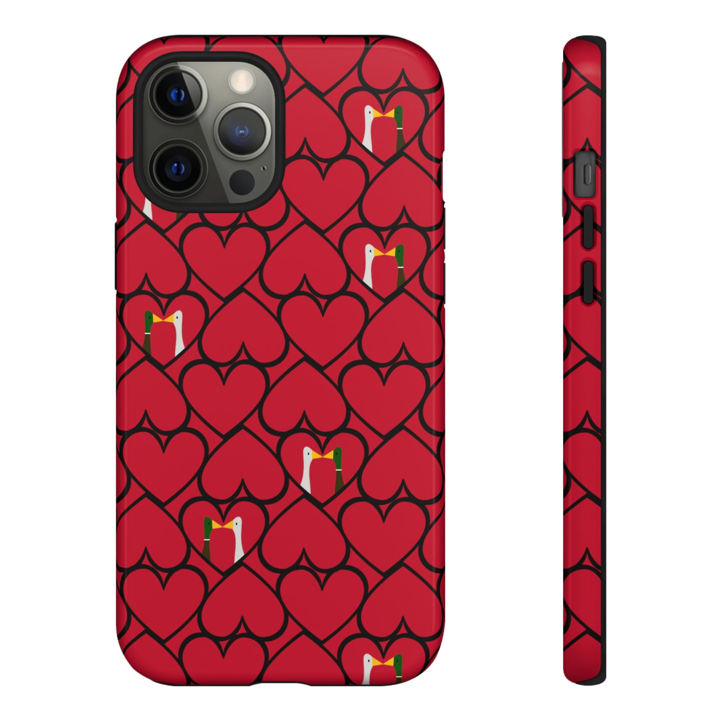 Ducks in hearts - Fire Engine Red c8092e - Tough Cases