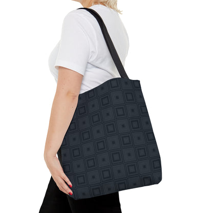 Onyx - Dark Jungle Green Squares - Tote Bag