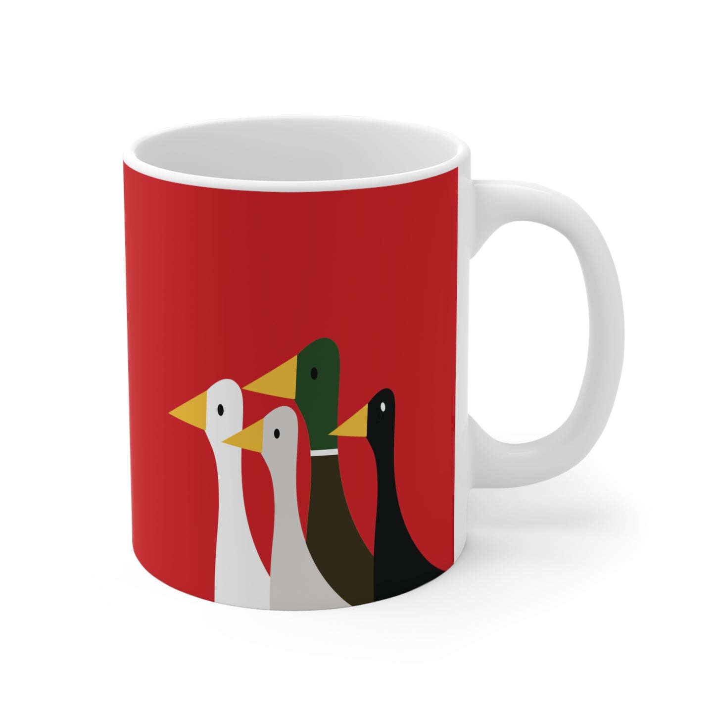 Take the ducks with you - Scarlet de0000  - Mug 11oz