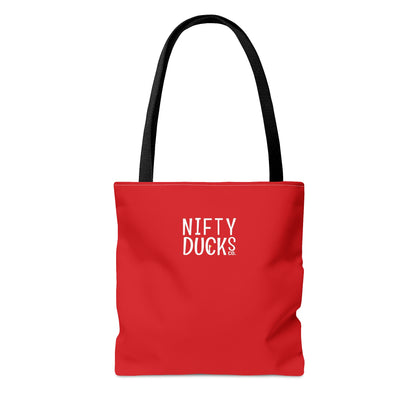 Ducks Visit Moulin Rouge - Scarlet de0000 - Tote Bag