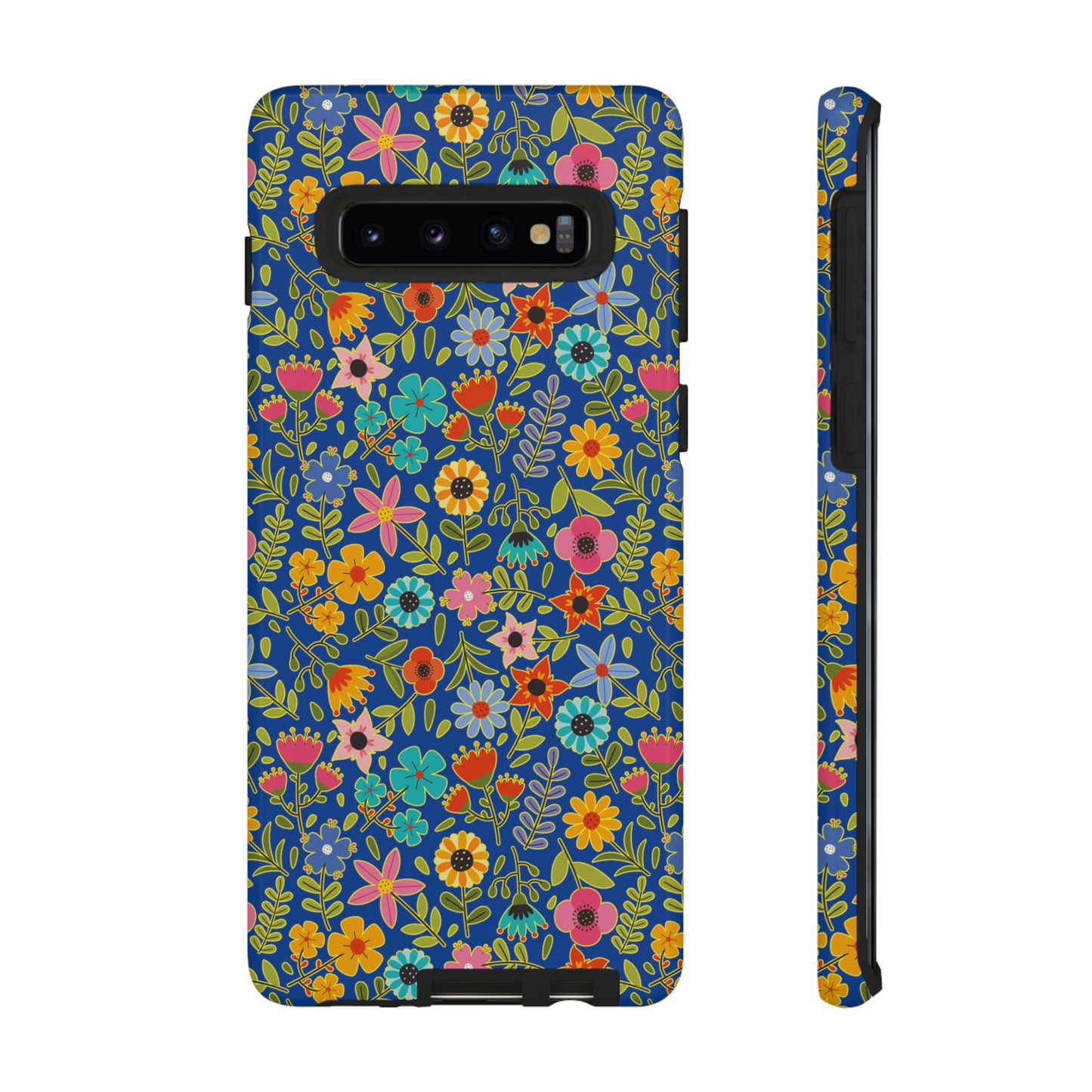 Playful Spring flowers - blue - Tough Cases