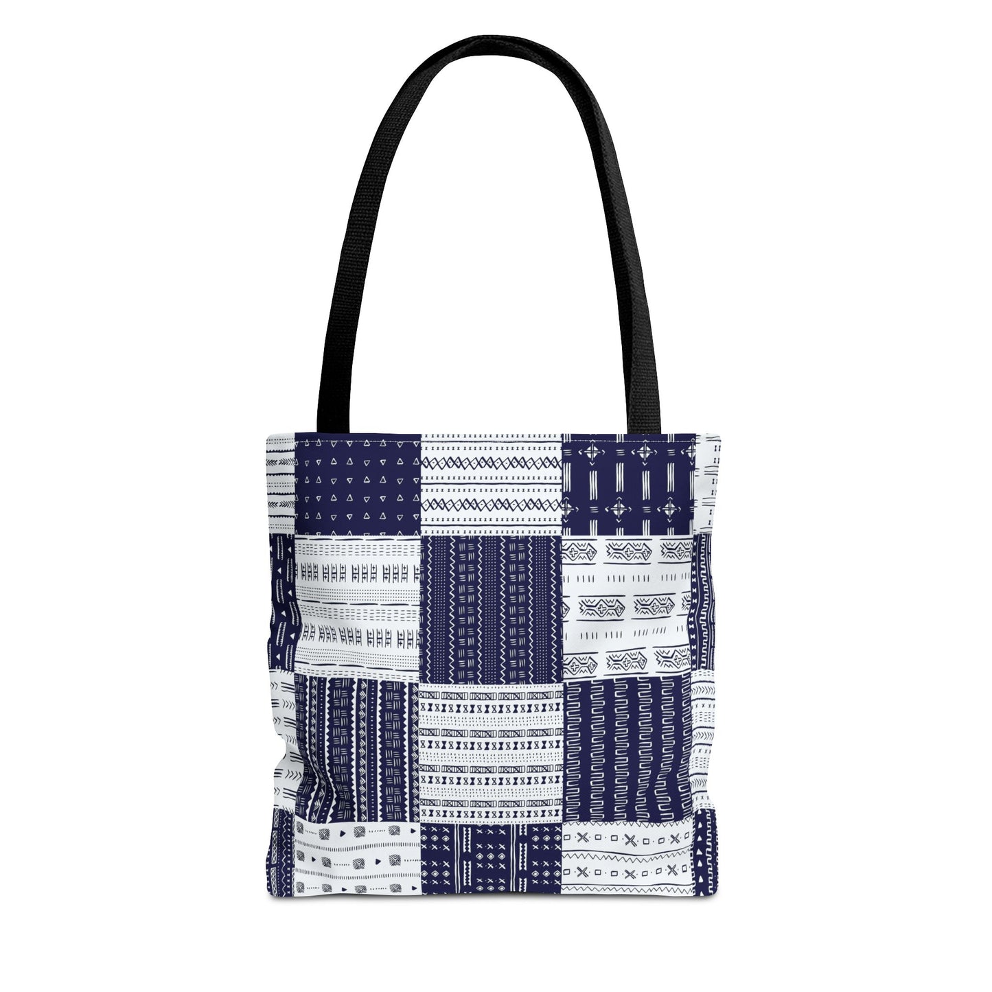 Mud Cloth Pattern - Blue White - Tote Bag